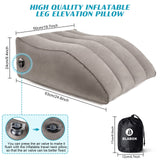 BLABOK Wedge Pillow for Sleeping - Inflatable Leg Elevation Pillow for Swelling,Circulation,Leg & Back Pain Relief,Leg Support Polyvinyl Chloride Pillow for After Aurgery,Hip,Foot,Ankle Recovery