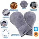 REVIX Heated Mitts for Arthritis and Hand Therapy, Microwavable Hand Warmer for Women and Men in Cases of Stiff Joints, Trigger Finger, Microwavable Therapy Mittens Unscented Hand Muff