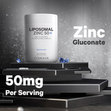 Codeage Liposomal Zinc Supplement – 3 Month Supply – One Per Day - 50 mg Zinc Gluconate Vitamin Pills - Essential Mineral Supplements Zinc Plus Liposomal Delivery Matrix – Vegan Non-GMO - 100 Capsules