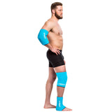 FreezeSleeve Ice & Heat Therapy Compression Sleeve- Reusable, Flexible Gel Hot/Cold Pack, 360 Coverage for Knee, Elbow, Ankle, Wrist- Turquoise, X-Large