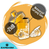 Eargasm High Fidelity Earplugs for Concerts Musicians Motorcycles Noise Sensitivity Conditions and More (Premium Gift Box Packaging) (Gold)