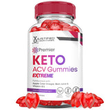 Premier Keto ACV Gummies Extreme 2000MG Premier Keto Gummies Apple Cider Vinegar Formulated with Pomegranate Beet Juice Powder B12 Vegan Non GMO 60 Gummys