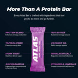 Atlas Protein Bar, 20g Protein, 1g Sugar, Clean Ingredients, Gluten Free (Dark Chocolate Almond, 12 Count (Pack of 1))