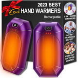 Hand Warmers Rechargeable,2-Pack Portable Electric Hand Warmers Reusable,USB 2 in 1 Handwarmers,Outdoor/Indoor/Working/Studying/Camping/Hunting/Golf/Pain Relief/Games/Warm Gifts for Men Women Kids