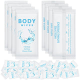Treela 300 Pcs Large Body Wipes Individually Wrapped Bath Wipes for Adults Bathing No Rinse Shower Wipes Bulk Deodorant for Homeless Personal Cleansing Wipes for Travel Gym(White, 7.09 x 9.84)