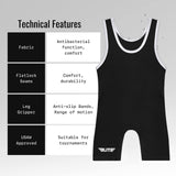 Elite Sports Kids Wrestling Youth Singlet, Standard Boys Wrestling Singlets (Black, Large)