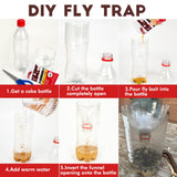 20 Pack Fly Trap Bait Refills, Reusable Fly Bait, 600g Natural Fly Bait Refill Packets Killer for Reusable Fly Traps Outdoor, Fly Attractant for Ranch Fly Traps Outdoor