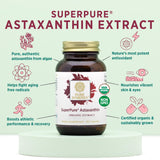 PURE SYNERGY SuperPure Astaxanthin Extract | Organic Astaxanthin Supplement | Vegan Astaxanthin from Algae with Sunflower Lecithin | Antioxidant Support for Skin, Eye, and Joint Health (60 Capsules)