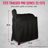 Grillman Heavy Duty Grill Cover for Traeger Pro Series 575/22, Lil Tex Elite, Eastwood, Z Grill 550B, Renegade Models, Eastwood 22, Elite 22, Lone Star Elite, Pro 20, Wood Pellet Grill, Smokers & More