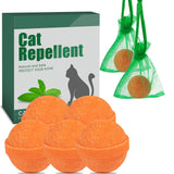 5 Pack Natural Cat Repellent Outdoor Indoor, Peppermint Oil Cat Deterrent Outdoor Repels Cat Dog Deer Rabbit from Garden Yard Lawn Home Keep Your Yard Lawn Porch Furniture Curtain from Cat Damages