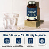 Probiotics 60 Billion CFU 19 Strains with Organic Prebiotic for Men & Women, Shelf Stable Delayed Release, No Need for Refrigeration, Digestive & Immune Health, Non-GMO, Vegan, No Soy Dairy, 60 Caps