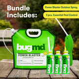 BugMD Blaster Kit - 3 Pest Control Essential Oil Concentrates 3.7 oz and 1 Power Blaster - Plant-Powered Bug Spray for Home, Insect Killer, Ant Killer for House, Flea Spray for Home, Roach Spray