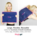 Large Reusable Gel Ice Pack for Maximum Pain Relief | 11" x 15" | Flexible Ice Pack | Cold Packs for Injuries | Knee, Back, and Shoulder Pain Relief | Inflammation, Post-Op and More by Magic Gel