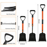 Nurouz Snow Removel Kits, Snow Shovel, Snow Brush, Ice Scrapers for Car Windshield-Non-Scratch, Folding Snow Shovel, Retractable Snow Brush Pusher, Extendable from 34" to 56" with Storage Bag