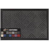 Gorilla Grip 100% Waterproof All-Season WeatherMax Doormat, 47x35, Durable Natural Rubber, Stain and Fade Resistant, Low Profile, Indoor Outdoor Door Mats, Easy Clean Patio Entrance Mat, Gray Diamond