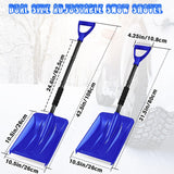 Snow Shovel, 2024 New Upgrade Snow Shovels for Car Driveway Snow Removal, Lightweight Portable Adjustable Large Capacity Shovel Perfect for Garden, Camping, Snowman Playing and Emergency(Blue)