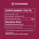 Rhodiola | Rhodiola Rosea | Rhodiola Supplement | for Brain, Energy, Stamina, Stress, & Mood Support | Energy Supplements | Rhodiola Rosea Supplement | Rhodiola Tincture | (1oz: 1 Pack)