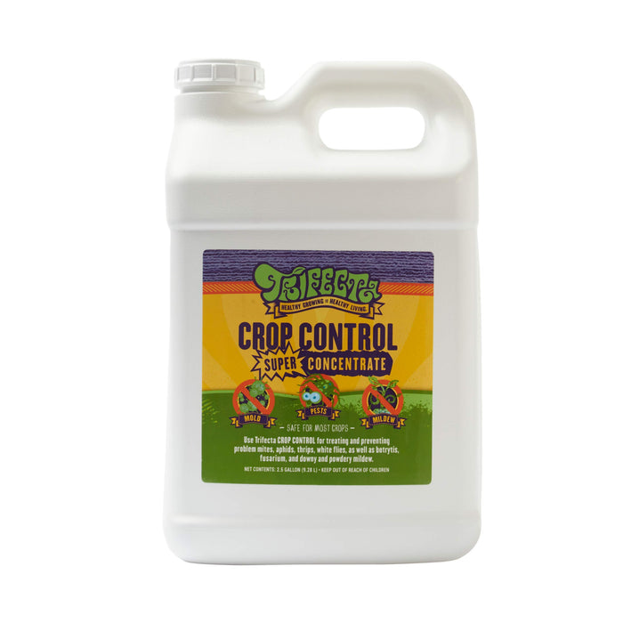 Trifecta Crop Control Super Concentrate All-in-One Natural Pesticide, Fungicide, Miticide, Insecticide, Help Defeat Spider Mites, Powdery Mildew, Botrytis, Mold, and More on Plants 2.5 Gallon