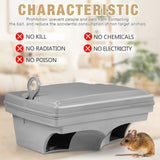 Qualirey 6 Pack Rat Bait Stations with 6 Keys Reusable Mouse Bait Stations Heavy Duty Bait Boxes for Rodents Outdoor Mouse Poison Holder Large Station Traps for Mice Pests, Bait Not Included (Grey)