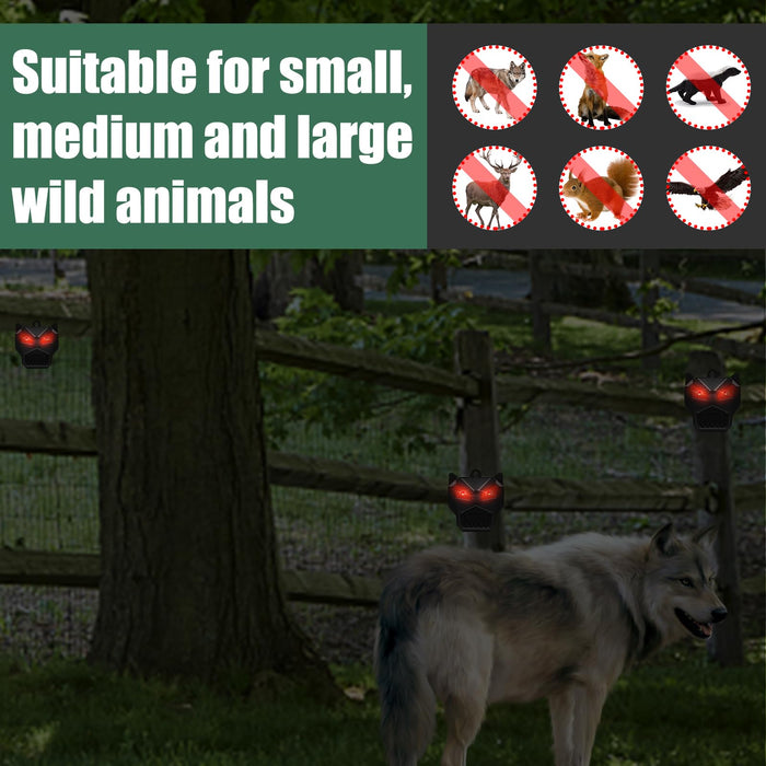 Solar Nocturnal Animal Repeller 4 Pack, Predator Control Light Waterproof for Coyote Deer Fox Raccoon Skunk, Coyote Deterrent Devices for Yard Garden Farm Chicken Coop