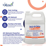 Mite Killer Treatment Spray for Home by Mite-B-Gone — Kills All Types of Mites, Dust, Spider, Rat, Carpet & Bird Mites | Safe for Homes, Furniture & Animals | Non-Toxic | Kid & Pet Friendly | 1 Gal