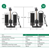 AQQA Aquarium Electric Power Sponge Filter,3W/5W Silence Submersible Foam Filter,Sponges Bio Ceramic Media Balls Double Filter for Saltwater Freshwater Fish Tank (S)