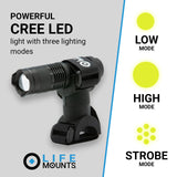 Life Mounts - Universal Mounted LED Light for Mobility Devices - Stay Safe and Light Your Way - Accessory for Walkers, Wheelchairs, and Canes - Hands-Free