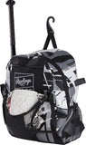 Rawlings | REMIX Backpack Equipment Bag | T-Ball & Youth Baseball / Softball | Black