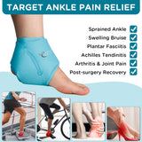 Comfytemp Ankle Ice Pack Wrap for Swelling, Plantar Fasciitis, Foot Pain Relief, Gel Cold Packs for Injuries Reusable, Hot Cold Compress Therapy for Achilles Tendonitis, Sprained Ankles, 2 Packs