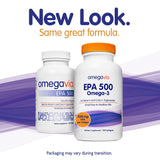 OmegaVia EPA 500 Omega-3 Fish Oil, 120 Capsules, 500 mg EPA/Pill, High-Purity EPA Formula (Triglyceride Form), IFOS 5-Star Certified, w/Fish Gelatin Capsule, Gluten-Free, Non-GMO