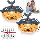 2Pcs Flea Traps for Inside Your Home New Upgrade Flea Trap Indoor with 8 Sticky Disc&6 LED Bulbs&2 Adjustable Electric Wires Pet&Kid Safe,Non Toxic&Odorless Flea Catcher Sticky Bed Bug Trap for Home