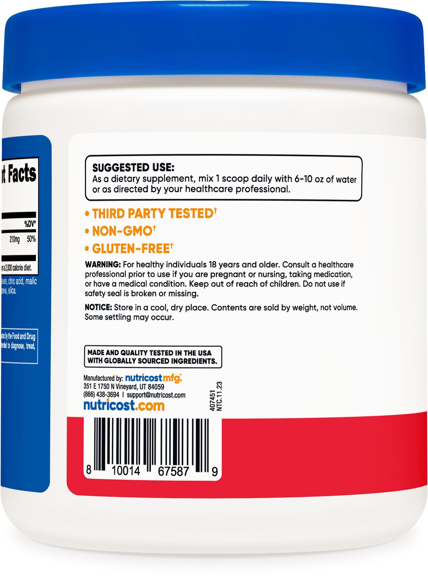 Nutricost Magnesium Glycinate Powder (Fruit Punch, 250 Grams) Chelat