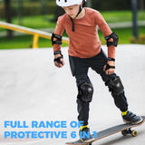 BOSONER Kids/Youth Knee Pad Elbow Pads Guards Protective Gear Set for Roller Skates Cycling BMX Bike Skateboard Inline Skatings Scooter Riding Sports