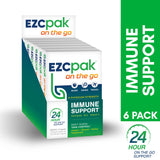 EZC Pak On The Go Immune System Booster with Echinacea, Vitamin C and Zinc for Immune Support (Pack of 6)