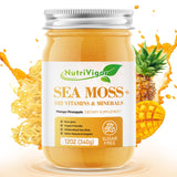 NutriVigor Sea Moss Gel,(12 OZ) Organic Sea Moss Advanced-Immune and Digestive Support,Wildcrafted Irish Seamoss Gel Supplements with 92 Vitamins and Minerals,Mango Pineapple Flavor