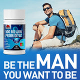 Probiotics for Men, 500 Billion CFU + 12 Strains Men's Probiotic with Turmeric Cranberry & Goji, Men's Ultimate Care, Probiotics for Digestive Health, Bloating, Immune, Overall Gut Health, 180 Capsule