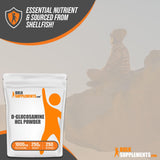 BULKSUPPLEMENTS.COM Glucosamine HCl Powder - Glucosamine 1000mg, Glucosamine Supplement, Glucosamine Powder - Joint Supplements, Gluten Free, 1000mg per Serving, 250g (8.8 oz)