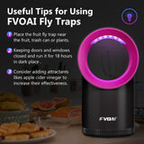 FVOAI Fruit Fly Trap Indoor, Fruit Fly Traps for Indoors Mosquito Trap Insect Trap with Sticky 10 Pcs Glue Boards (Pink), 231121P