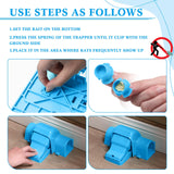 Kittmip 4 Pcs Dual Entry Large Rat Traps Tunneled Safe Pest Rat Control Rat Trap Indoor and Outdoor Pet and Child Safe Rat Traps for Home Quick Effective Mouse Catcher Sanitary (Blue)