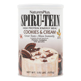 NaturesPlus SPIRU-TEIN Shake - Cookies & Cream - 1.15 lbs, Spirulina Protein Powder - Plant Based Meal Replacement, Vitamins & Minerals For Energy - Vegetarian - 15 Servings