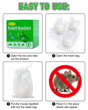 Jesbess Rodent Repellent 12 Pack, Extra Strengthed New fomula to Repel Mice/Rats, Contain Purified Peppermint & Lemongrass Extract Keep a Long-Lasting Protection for Outdoor, Indoor, Car Engines