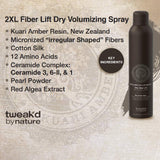 Tweak'd 2XL Fiber Lift Dry Volumizing Spray Kauri Amber Resin 8 oz