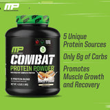 MusclePharm Combat Protein Powder, Cookies ‘N’ Cream - 4 lb - Gluten Free - 52 Servings