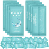 Treela 300 Pcs Large Body Wipes Individually Wrapped Bath Wipes for Adults Bathing No Rinse Shower Wipes Bulk Deodorant for Homeless Personal Cleansing Wipes for Travel Gym(Blue, 7.09" x 9.84")