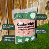 Cedarcide Lawn, Home & Garden Cedar Granules | Repels Fleas, Ticks, Ants & Mosquitoes | Smells Great, Easy to Use | Family & Pet Safe | 2 Bags (16 Lbs)