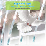 iFealClear 4 Pack Bird Reflective Scare Tape, Dual-Sided Pigeon Scare Tapes for Garden, Farm, 262ft x 4Roll Reflective Scare Tape Ribbon Outdoor to Keep Away Woodpecker, Blackbirds, Grackles, Herons