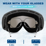 LAVOLLY Ski Goggles Snowboard Goggles Adult, 100% UV Protection Anti-Fog Snow Goggles Snowmobile Skiing Skating for Men Women Youth