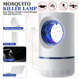 Kittmip 2 Pcs Electronic Insect Killer Indoor Mosquito Trap Mosquito Zapper Indoor Fly Killer with Attractive Lighting Gnat Catchers for Inside Home Gnat Moth Kitchen (White,3.94 x 3.94 x 6.61 Inch)