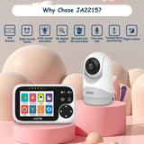 JUAN Video Baby Monitor with Camera and Audio - No WiFi Baby Camera Monitor with 3.2'' IPS Screen for Kids/Pets/Elderly, Pan/Tilt/Zoom Camera, 1000FT, Night Vision, VOX Mode